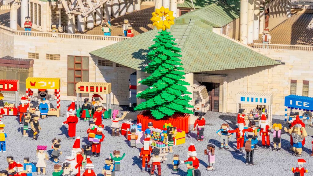レゴランド内にあるミニランドのクリスマス装飾