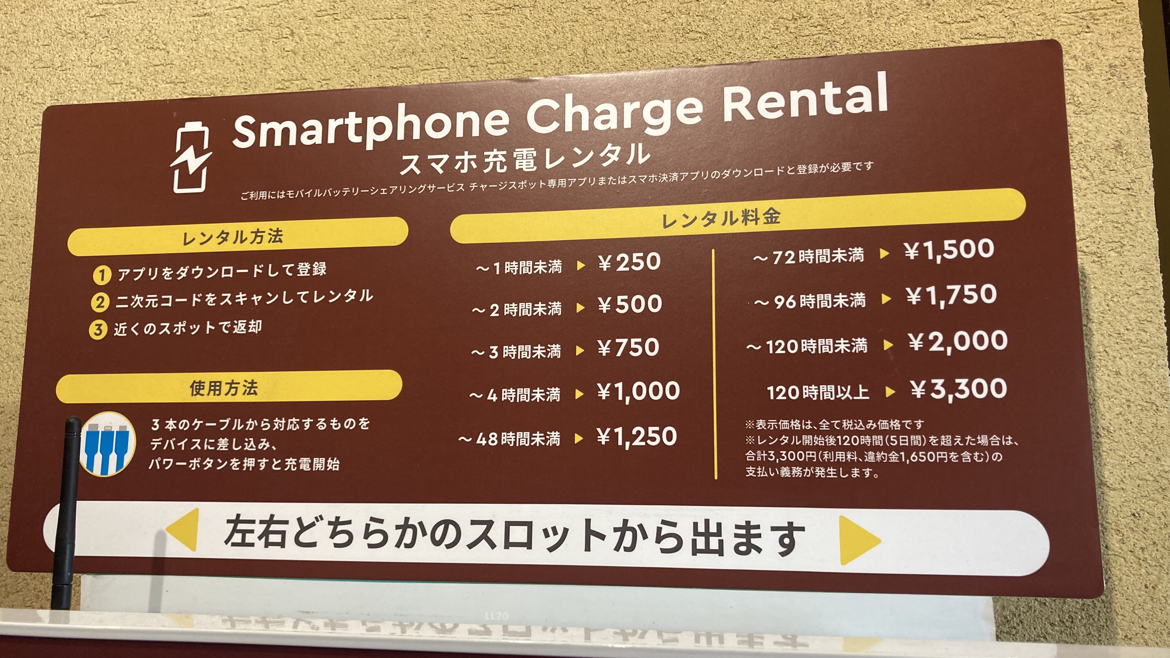 レゴランドスマホ充電レンタル