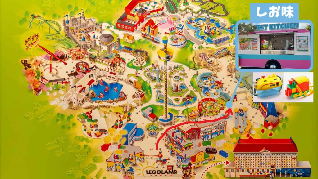 レゴランドのブリックトピアポップコーンマップ