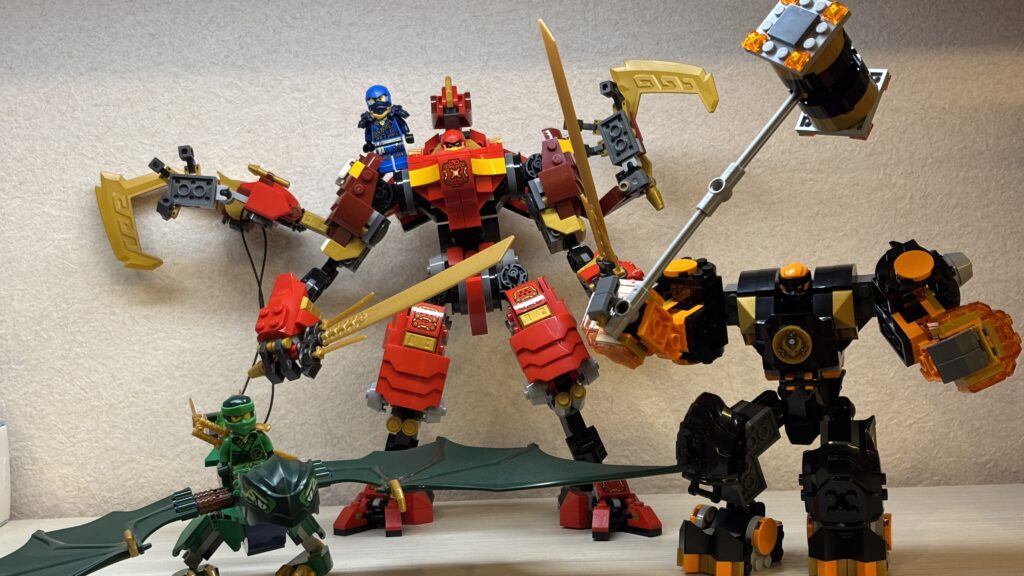 レゴニンジャゴーレゴを組み立てた様子