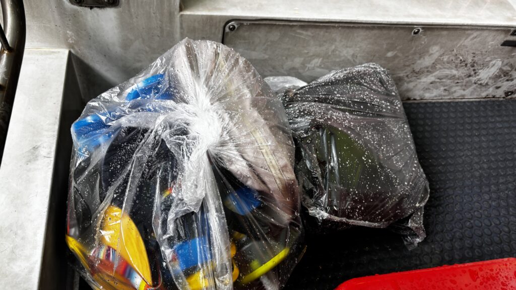 スプラッシュ・バトルで配布された荷物用のビニール袋