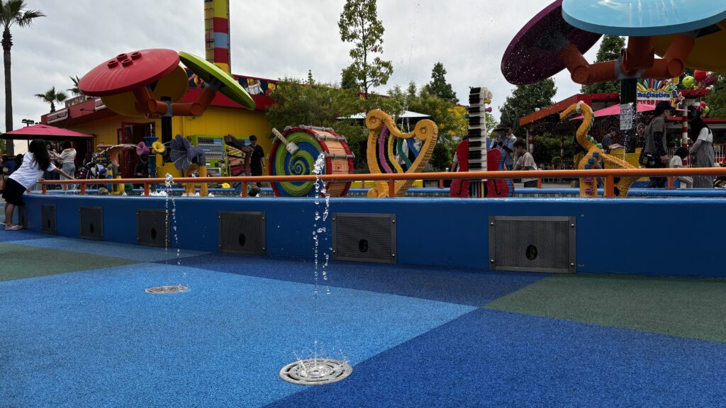 レゴランドのドレミでパチャチャの水あそびエリア